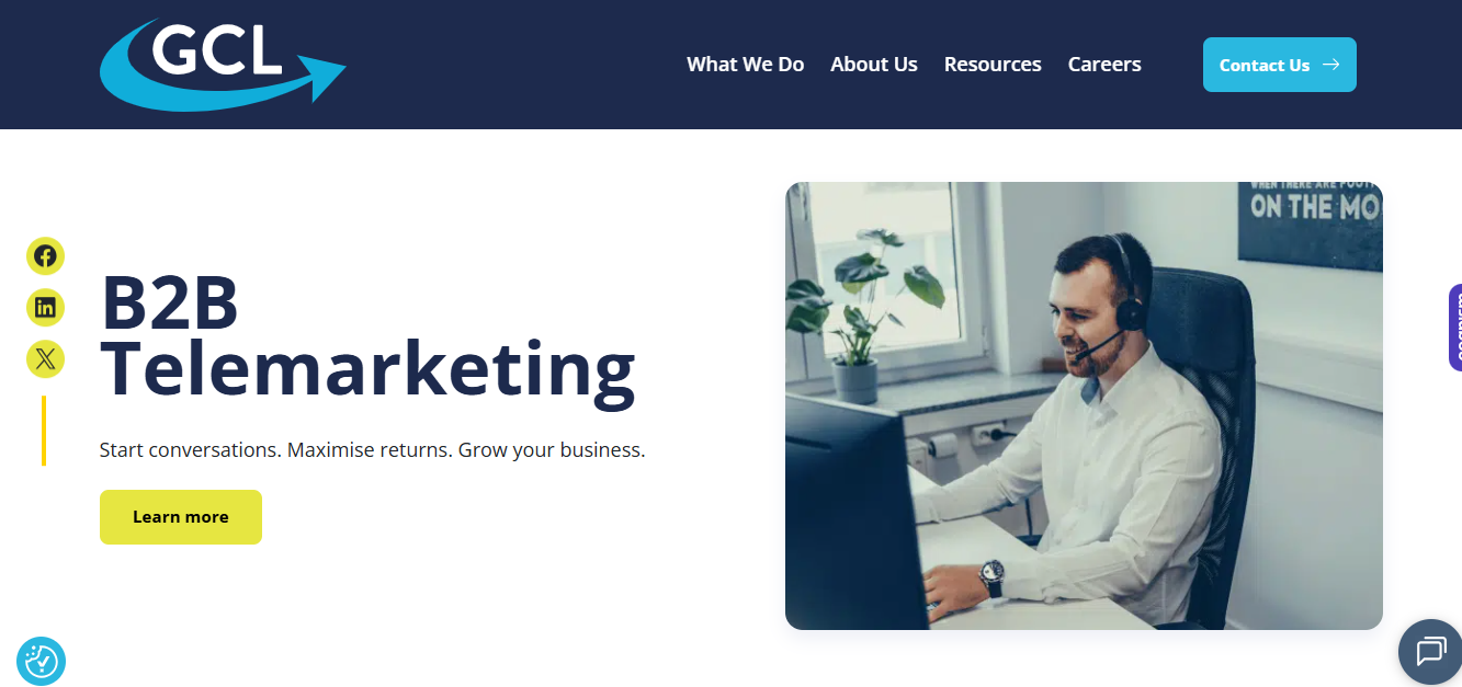 B2B telemarketing with unscripted approach